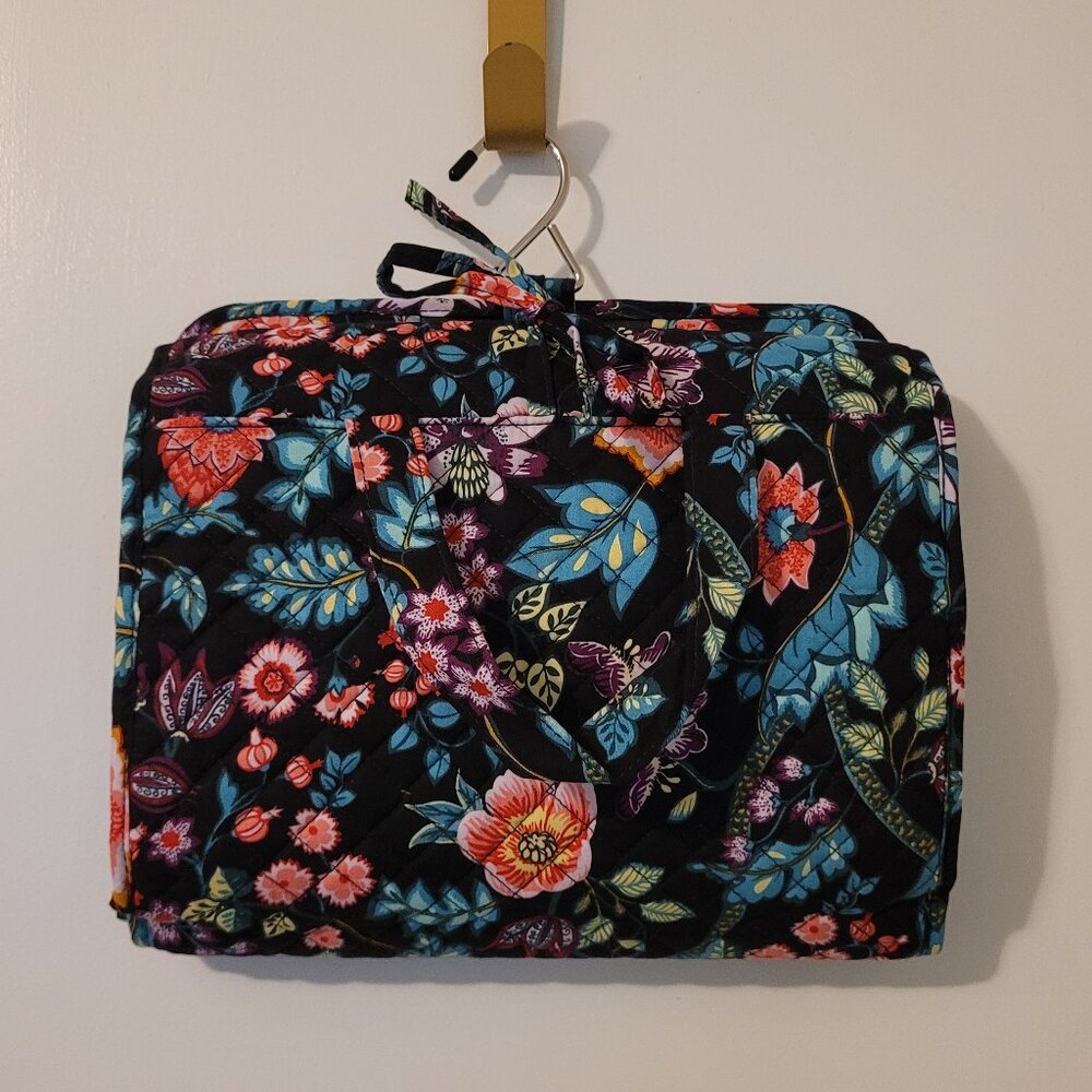 Vera Bradley Hanging Travel Organizer Floral Vines NWT Make Up Cosmetics